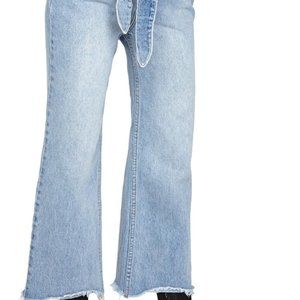 Amuse Society All Tied Up Flare Denim with belt